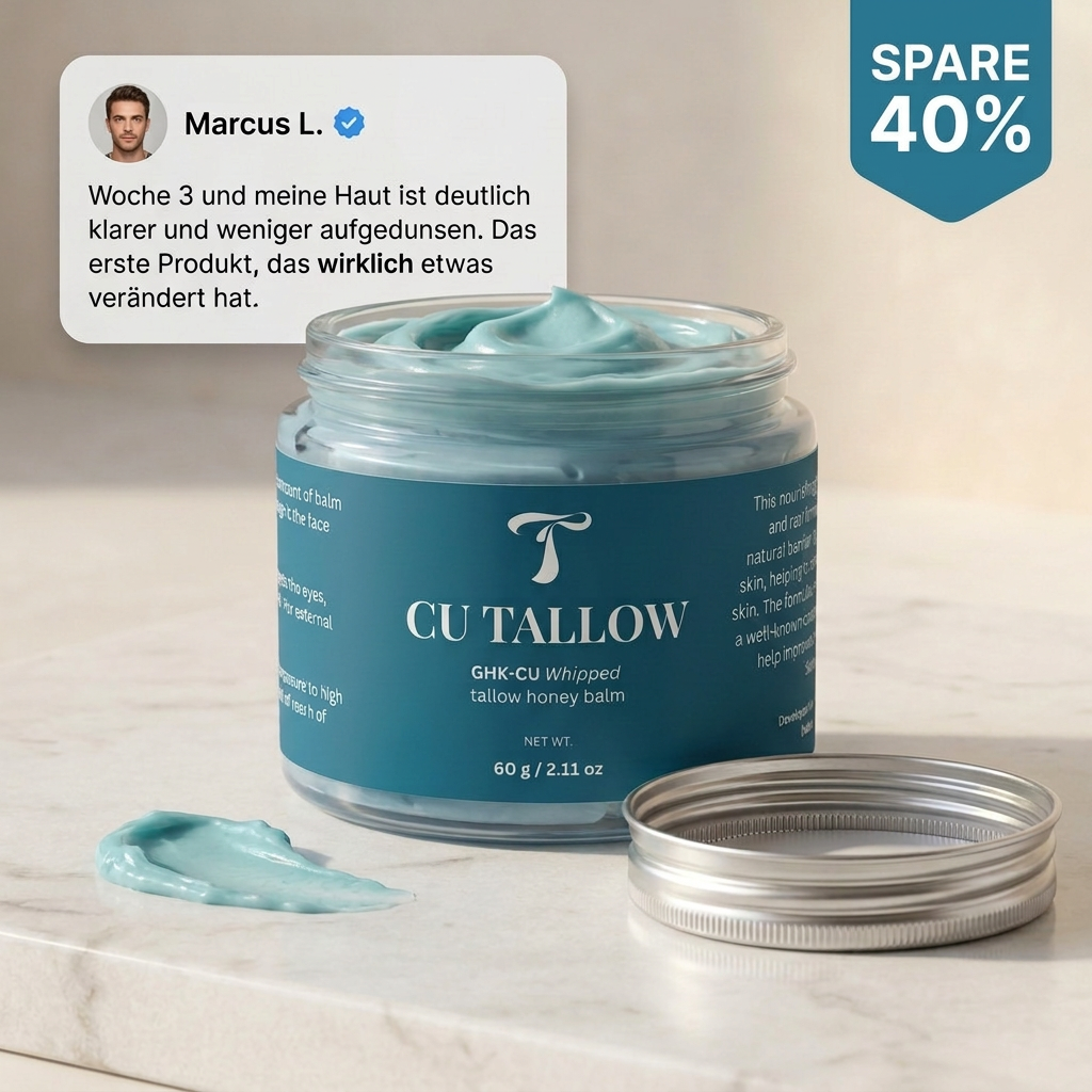 Curivea® — Tallow-Balsam mit Kupferpeptiden | Für unreine Haut